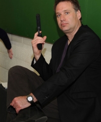 The man and his gun.